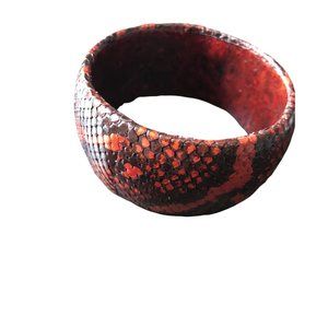 WOMEN'S SNAKE SKIN LEATHER BANGLE BRACELET